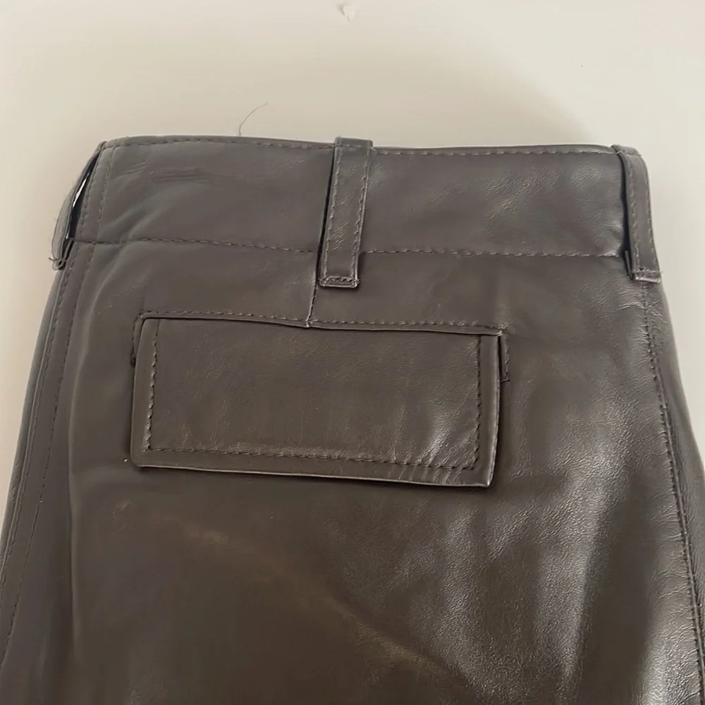 GAP Chocolate Brown Leather Pants - Picture 3 of 4